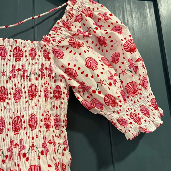 Hill House Athena Nap mermaid Babydoll Ruffle Trim Mini Dress XS - Picture 2 of 7